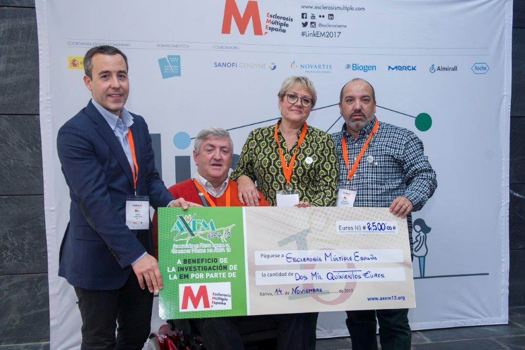AXEM-área 13 destina 2.500€ a la investigación de la Esclerosis Múltiple