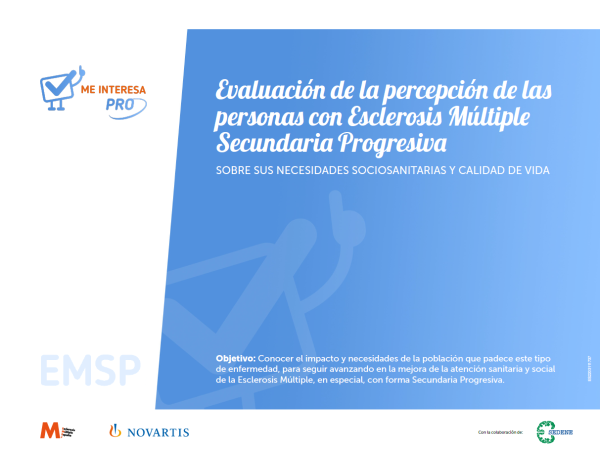 El estudio ‘Me Interesa PRO’ muestra la situación de las personas con Esclerosis Múltiple Secundaria Progresiva en España